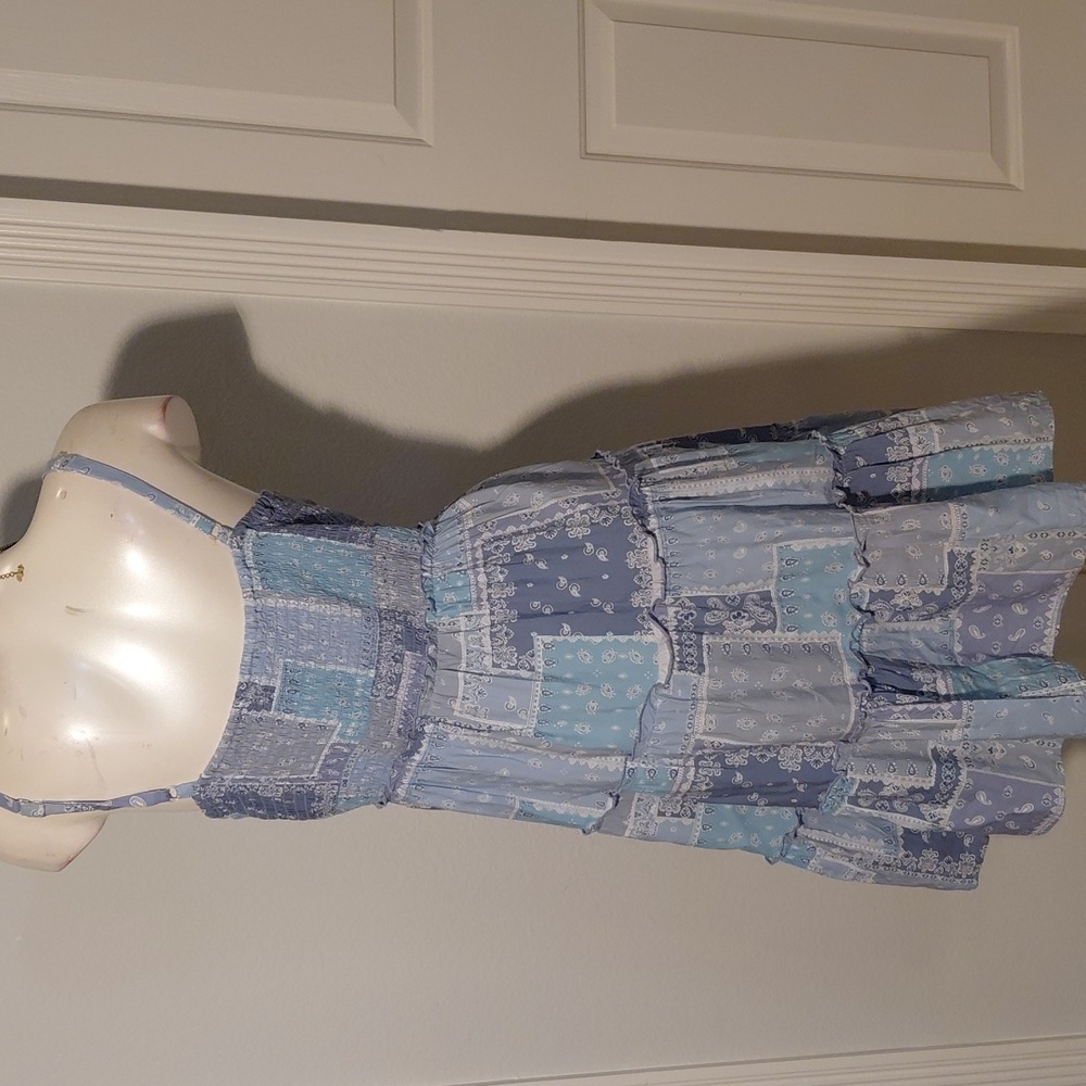 Light Blue Patchwork Sundress - image 4